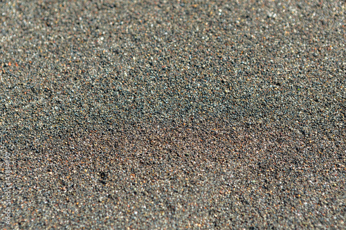Khalaktyrsky beach with black sand. Kamchatka Peninsula. photo