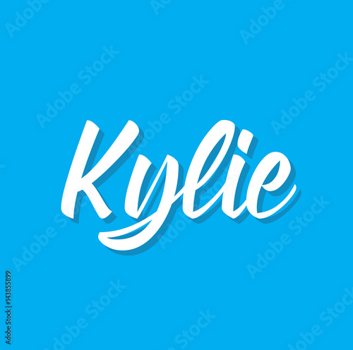 kylie, text design. Vector calligraphy. Typography poster. photo