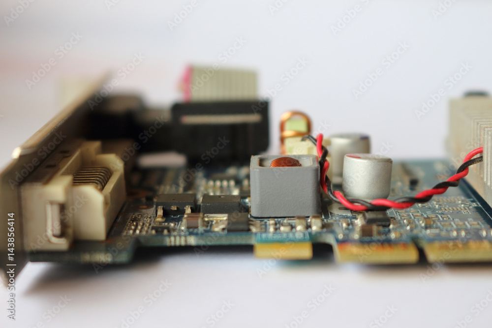 Device on a computer monitor card on a white background. Stock Photo | Adobe Stock