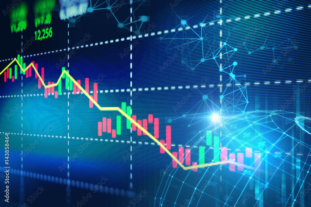 technical financial graph on technology abstract background technical financial graph on technology abstract background
