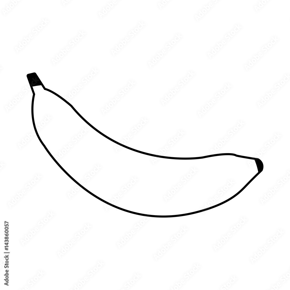 banana fruit icon over white background. vector illustration