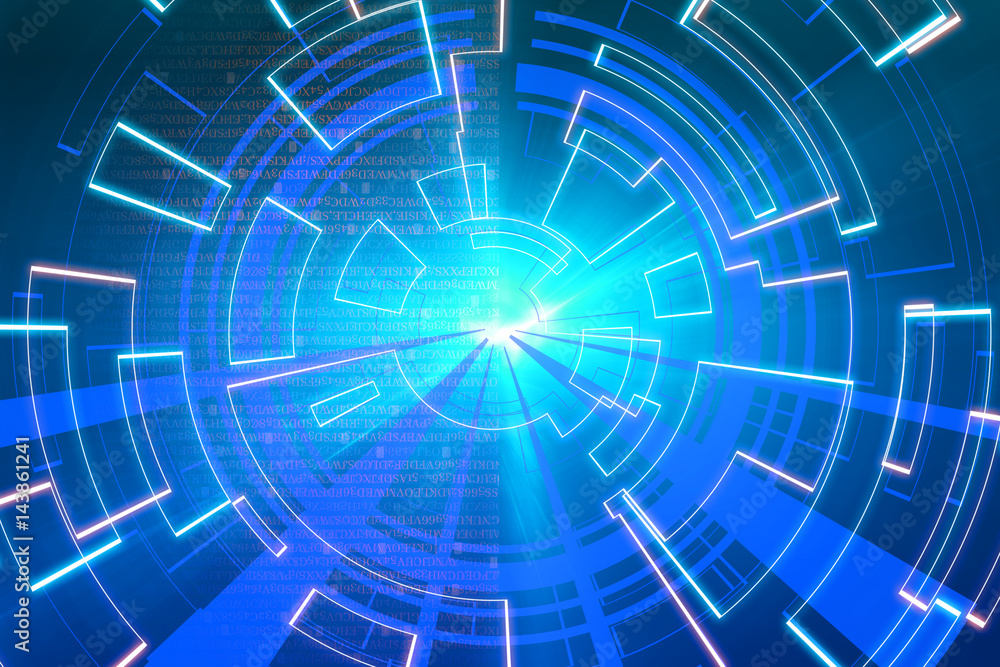 blue circular glow wave. scifi or game background. blue circular glow wave. scifi or game background.