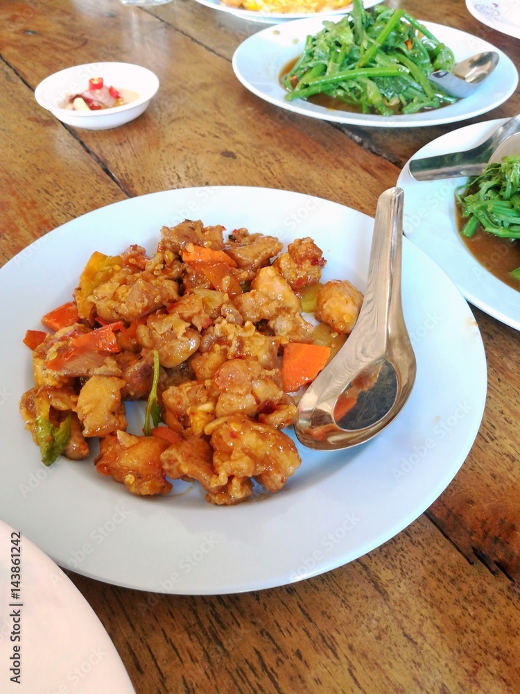 Thai food. Course eaten with rice. Thai food. Course eaten with rice.