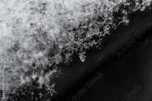Snowflakes macro close up