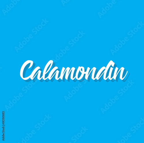 calamondin, text design. Vector calligraphy. Typography poster.