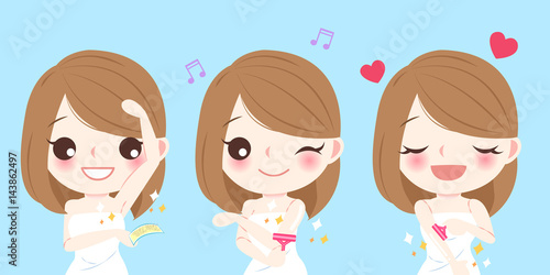 woman with armpit plucking