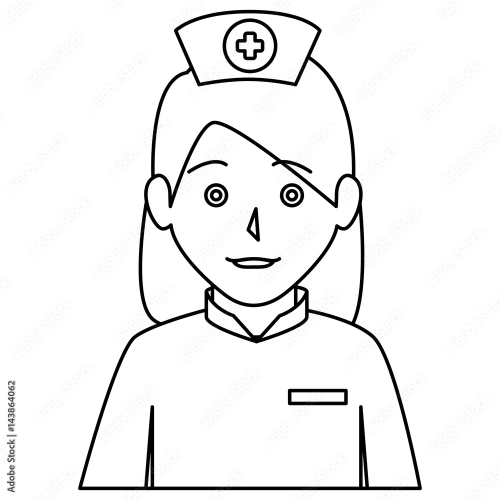 Obraz premium nurse avatar character icon