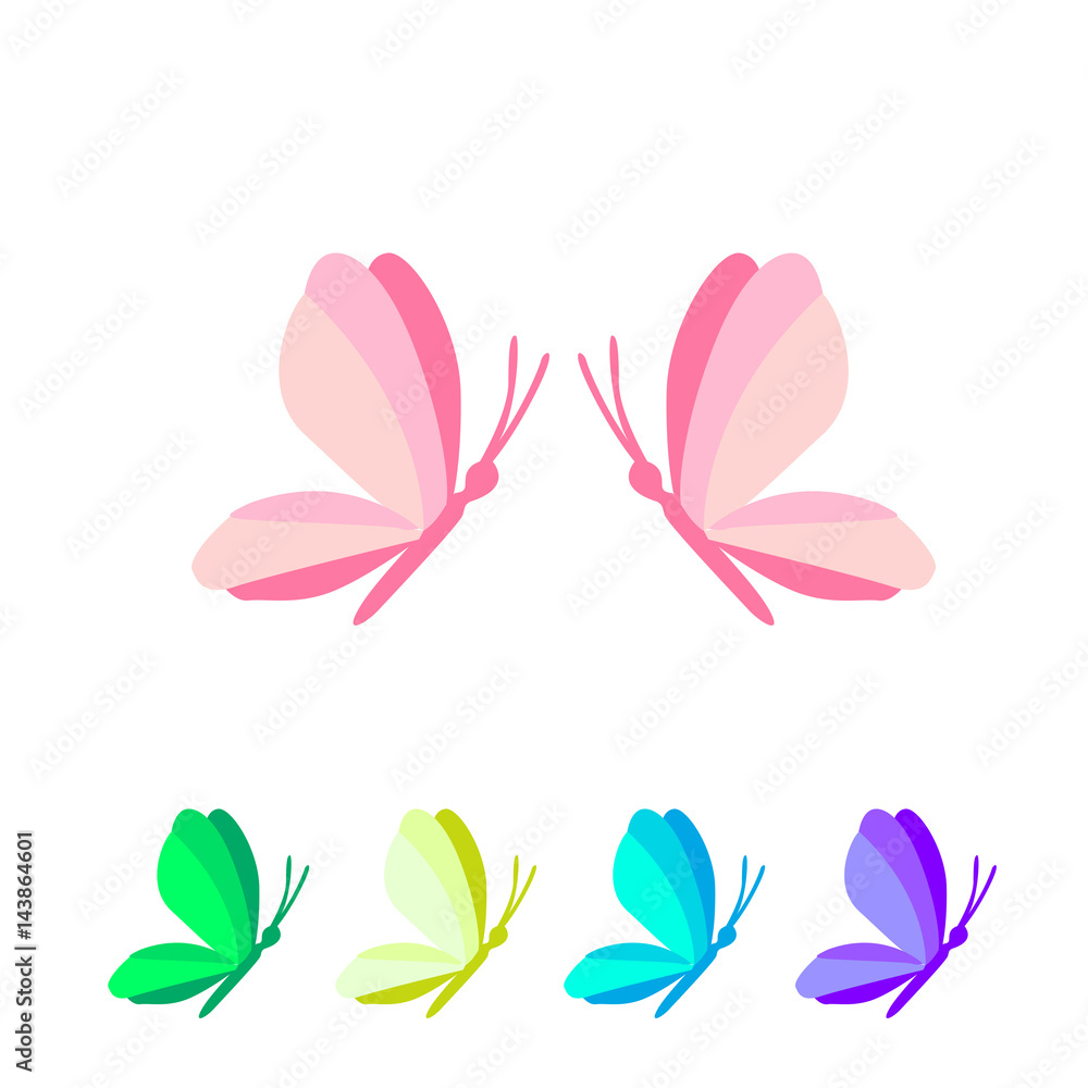 Elegant butterfly icon Elegant butterfly icon