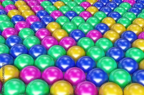 Pattern of coloreful spheres
