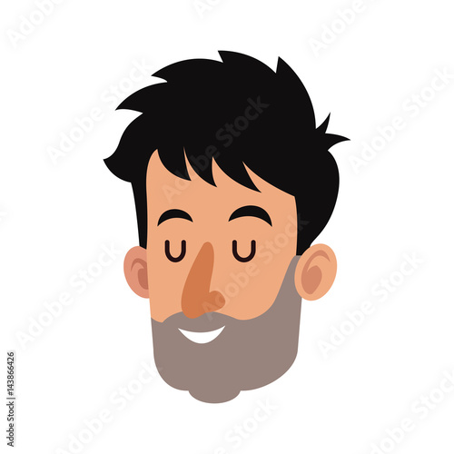 man cartoon icon over white background. colorful design. vector illustration