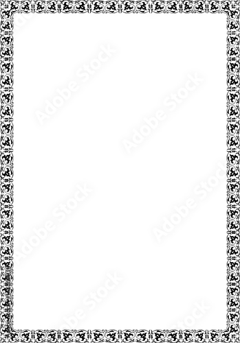 Insulated frame background template for certificate or diploma