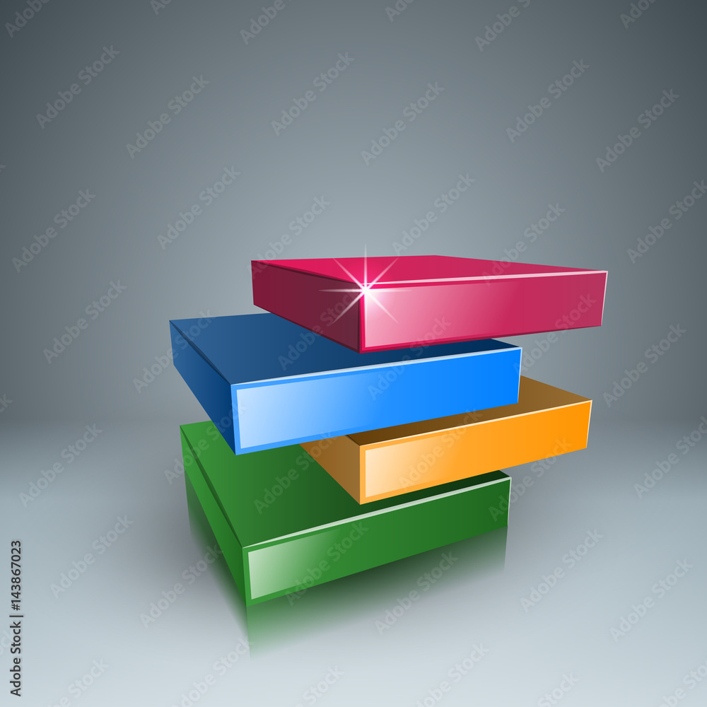 Color set box on the grey background Color set box on the grey background