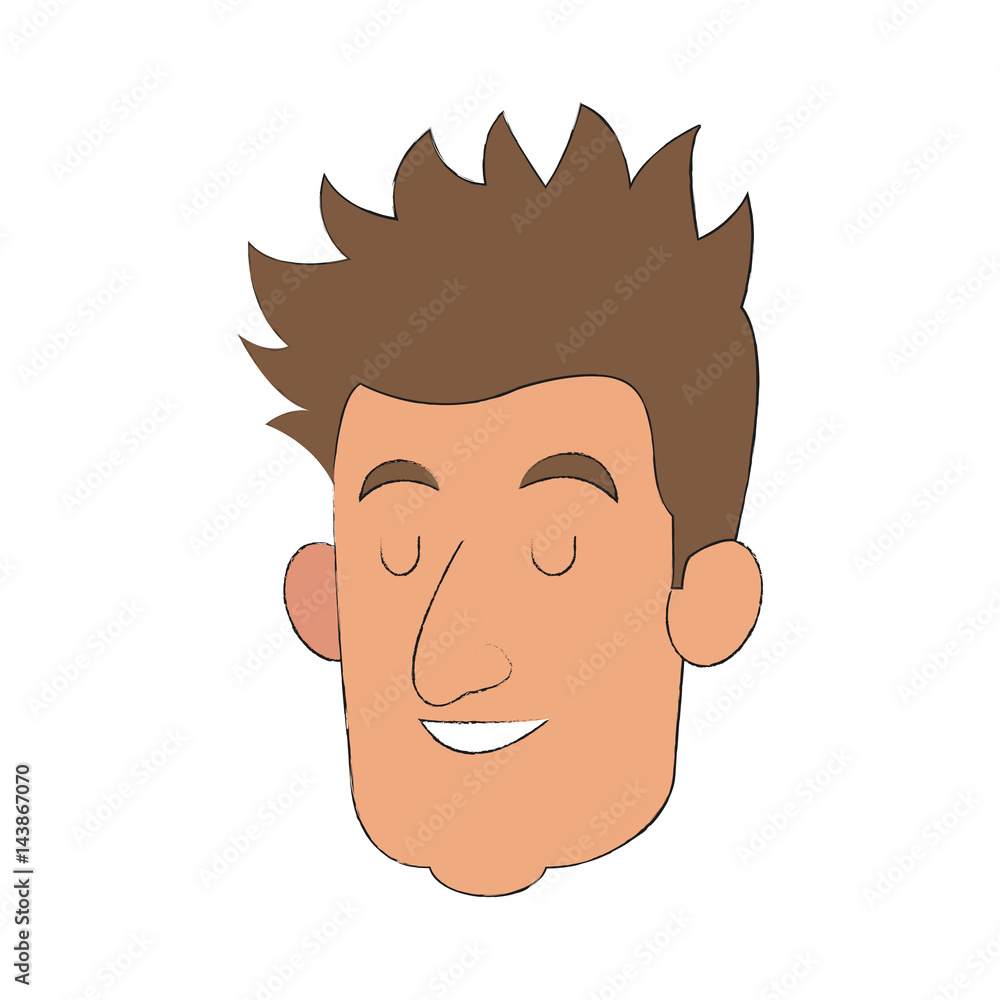 man cartoon icon over white background. colorful design. vector illustration man cartoon icon over white background. colorful design. vector illustration