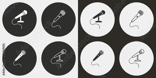 Microphone icon set.