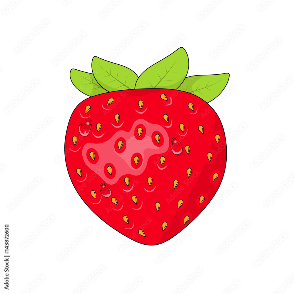 Obraz premium Beautiful red strawberry