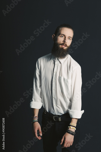 Hipster style bearded man