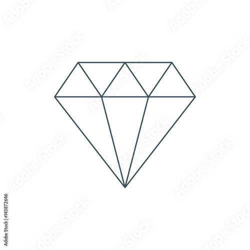 thin line diamond icon