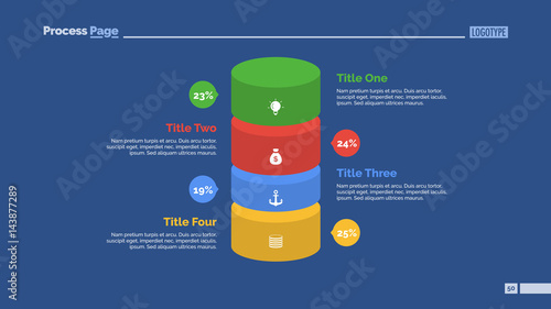 Four Percentage Cylinders Slide Template