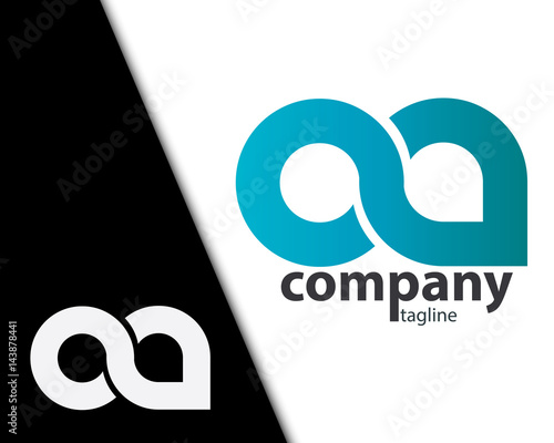 Initial Letter OA CA Rounded Lowercase Logo