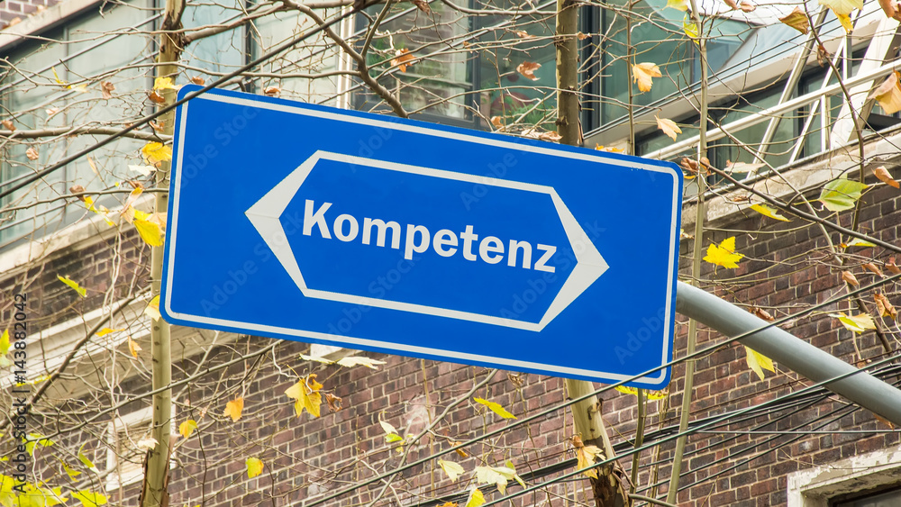 Obraz premium Schild 199 - Kompetenz