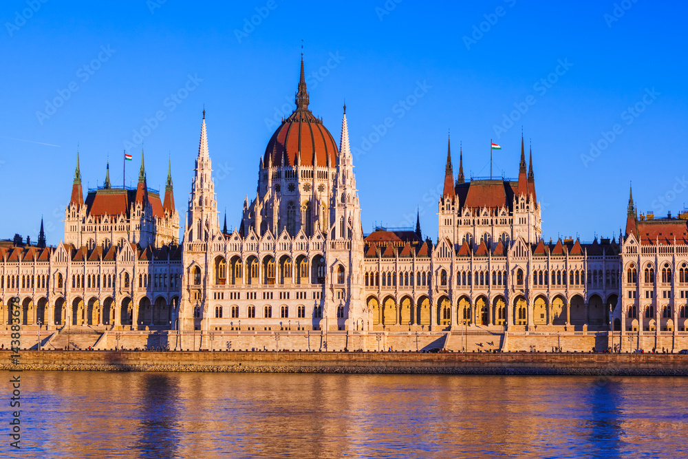 Naklejka premium Parliament in Budapest Hungary