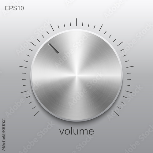 Volume button sound control with metal texture