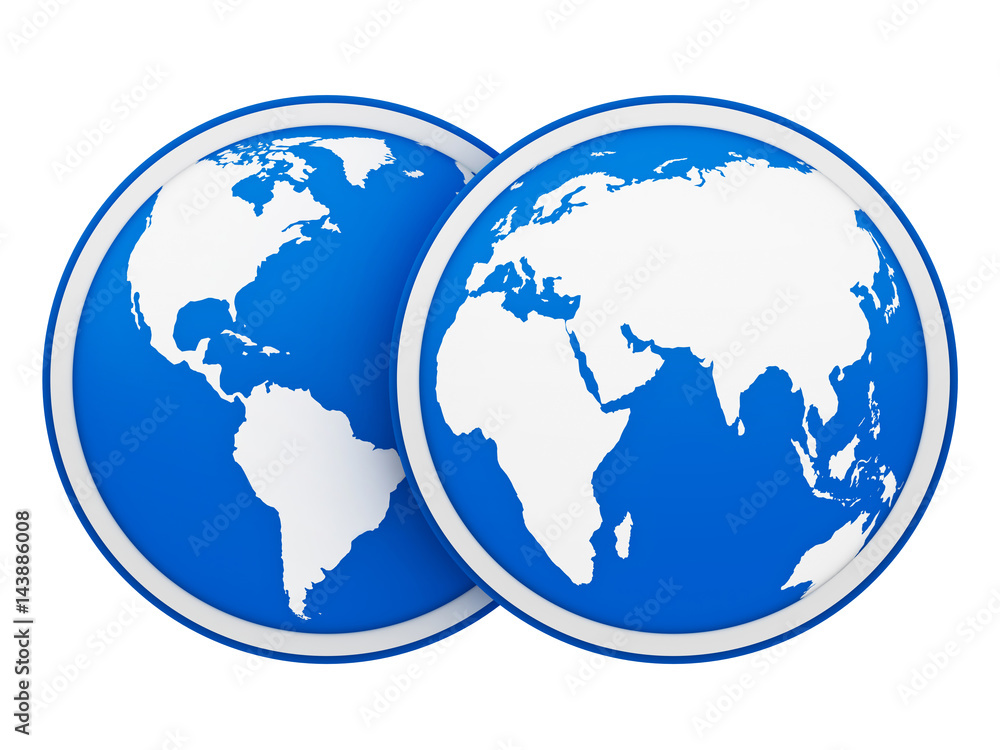 Fototapeta premium Blue abstract earth