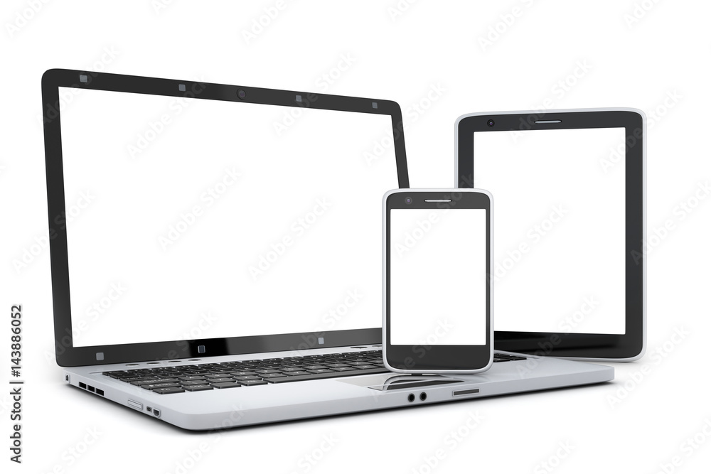 Laptop, phone and PDA Laptop, phone and PDA