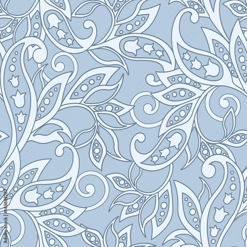 Ethnic Floral seamless pattern.