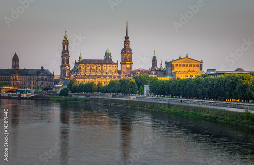 The  bridge on river of city Dresden  Germany