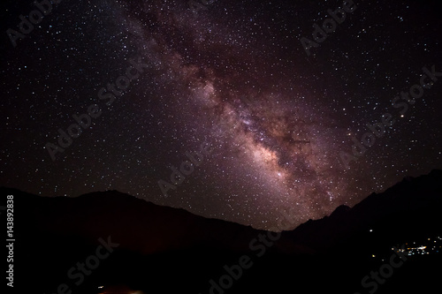 Milky way over mountain