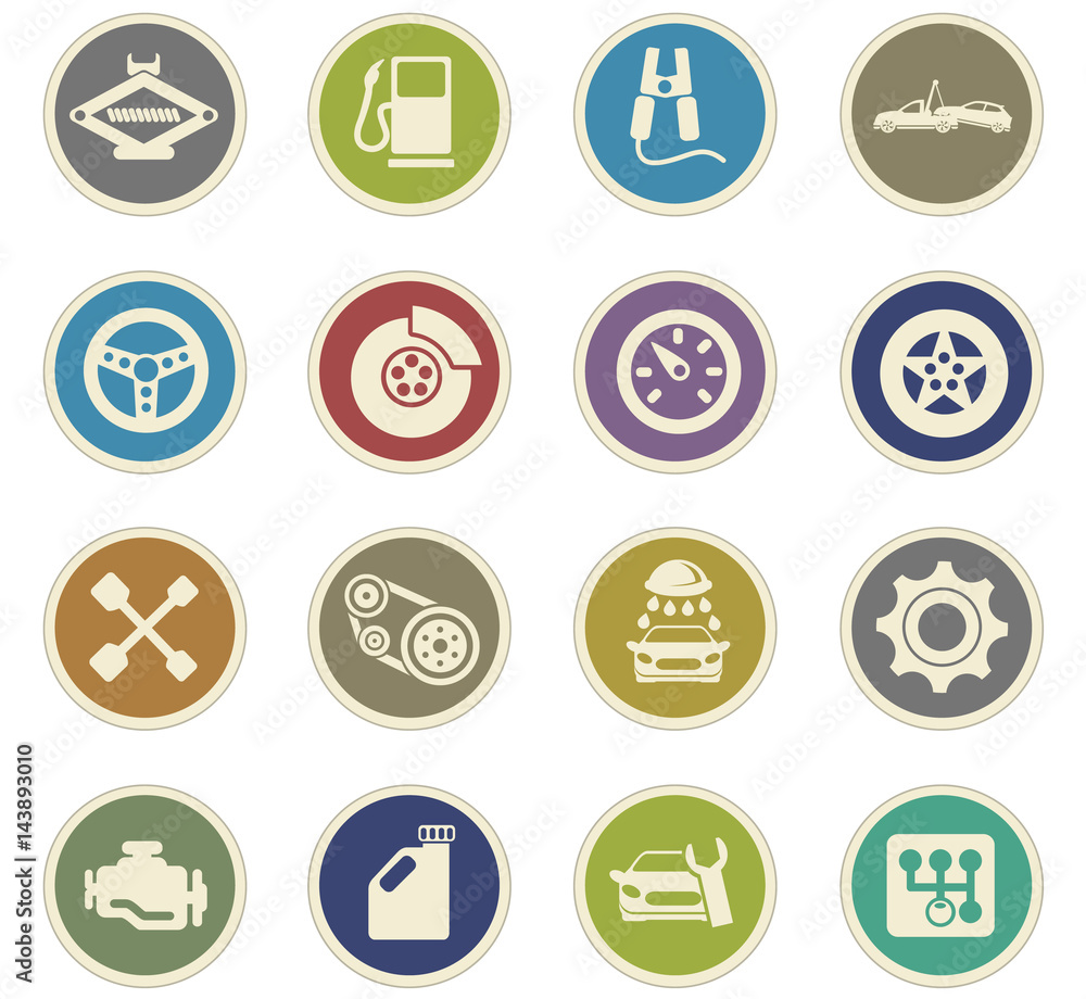 car service icon set car service icon set