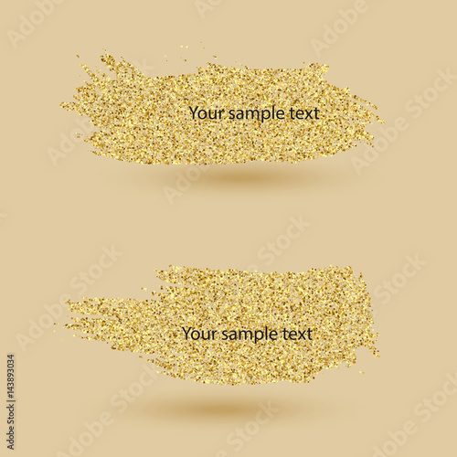 Two Golden banner.Gold glitter particles, Abstract background,banner,card photo