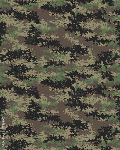 Digital fashionable camouflage pattern, military print .Seamless illustration, wallpaper