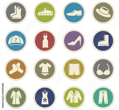 clothes icon set