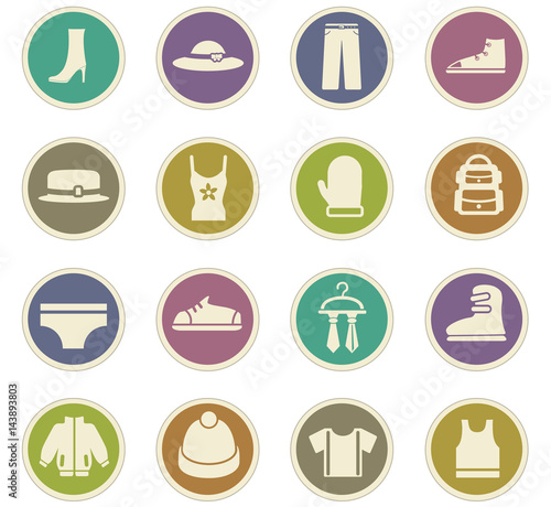 clothes icon set