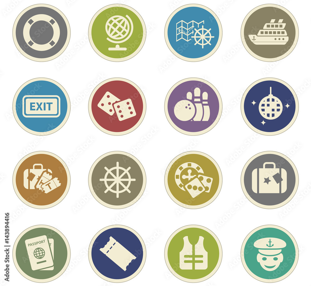 cruise icon set cruise icon set