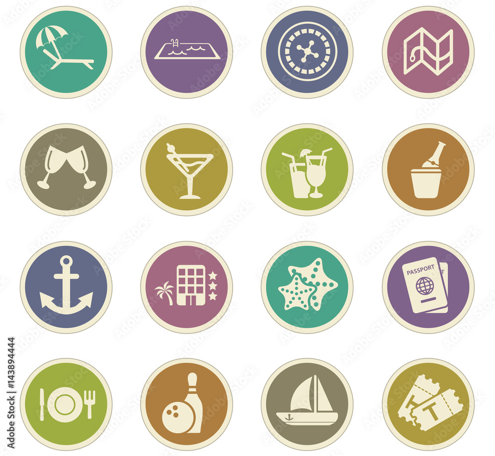cruise icon set cruise icon set