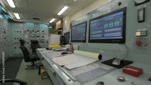 Engine control room of ship