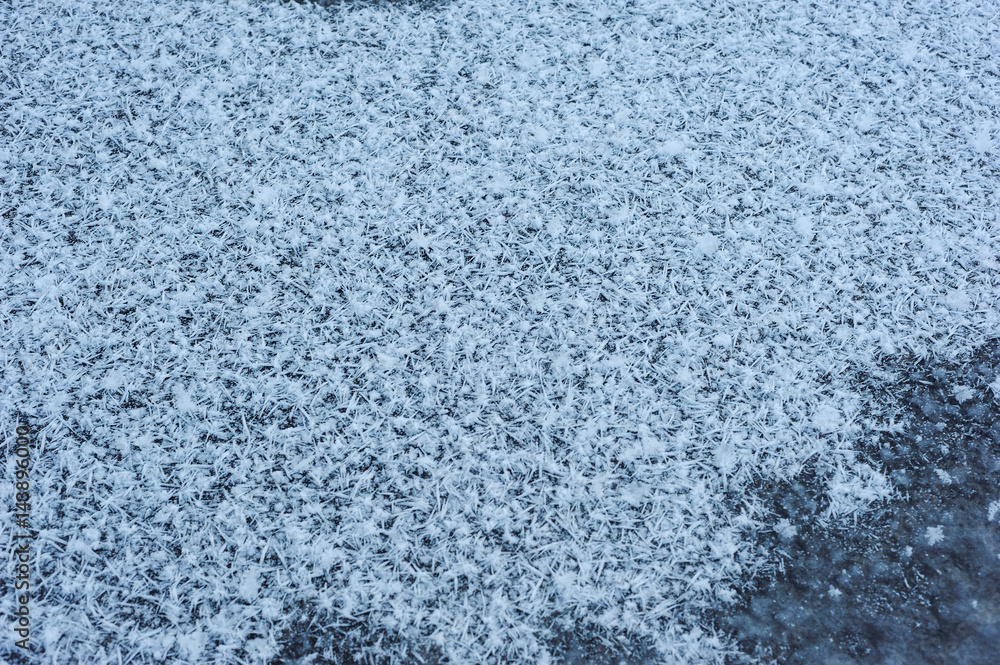 Obraz premium River icing closeup