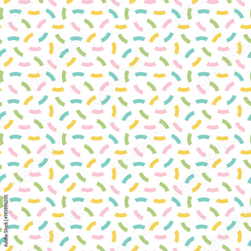 Cute colorful confetti seamless pattern background.