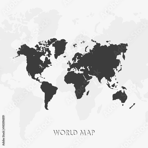 Fototapeta Naklejka Na Ścianę i Meble -  World map vector illustration. Mercator projection worldmap.