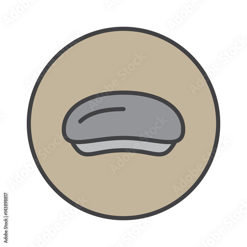 Kidney dish filled outline icon, round colorful vector sign, circular flat pictogram. Symbol, logo illustration