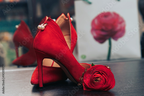 Red women's shoes