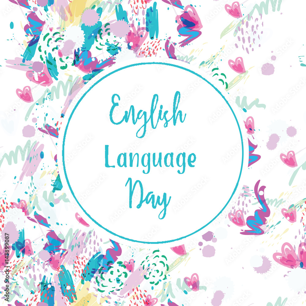 Greeting card of the English Language Day
