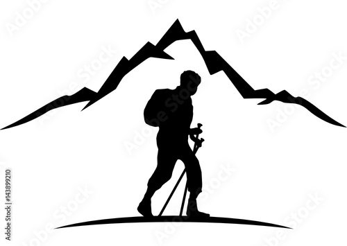 Silhouette Wanderer Berge