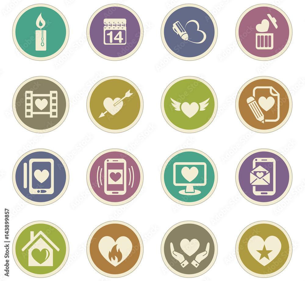 love icon set love icon set
