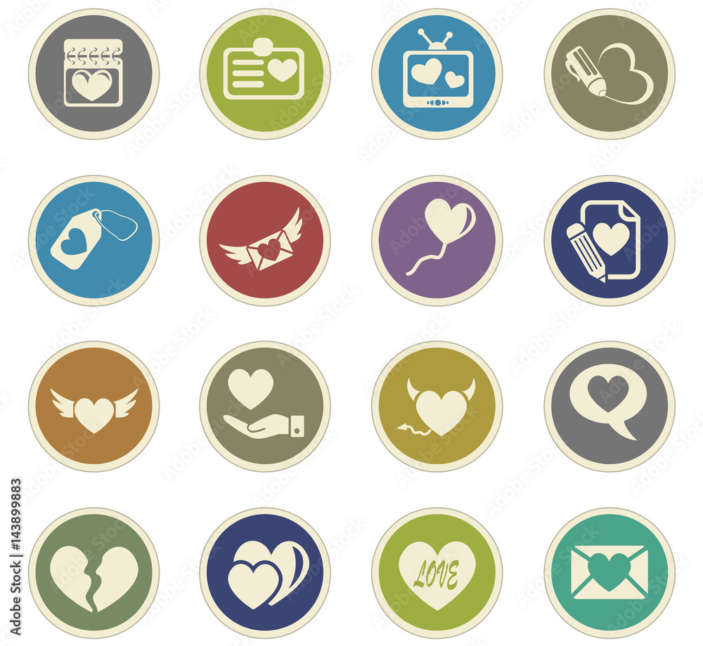 love icon set love icon set