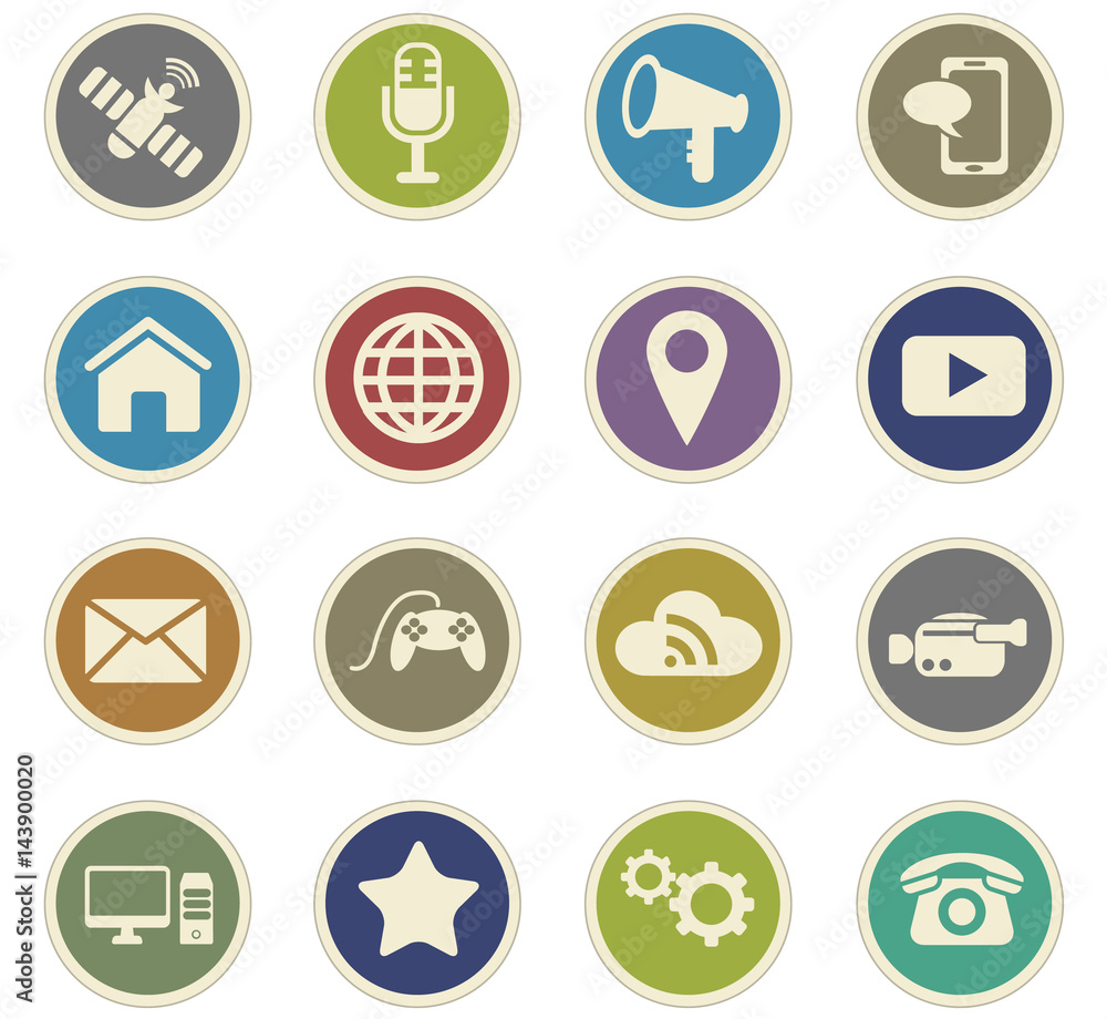 media icon set media icon set