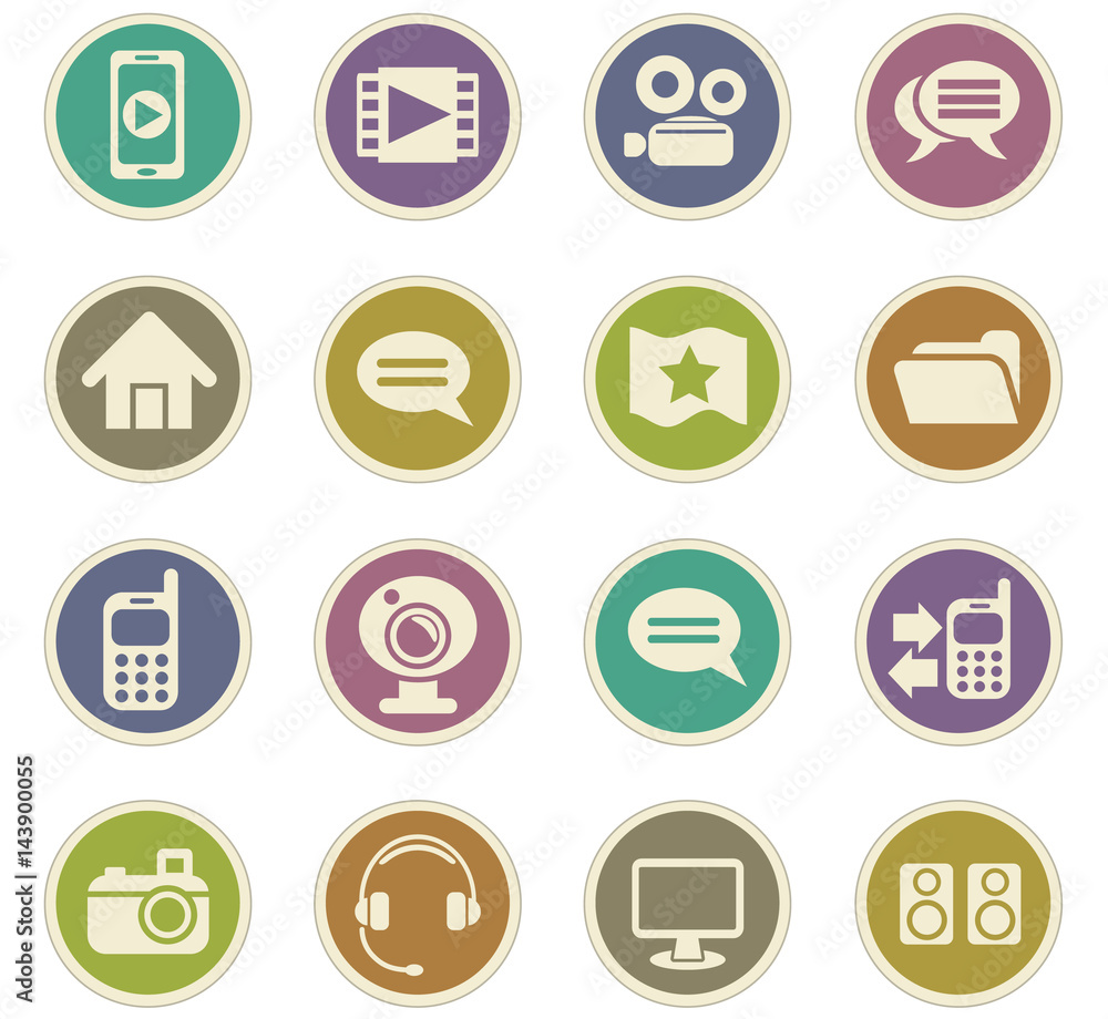 media icon set media icon set